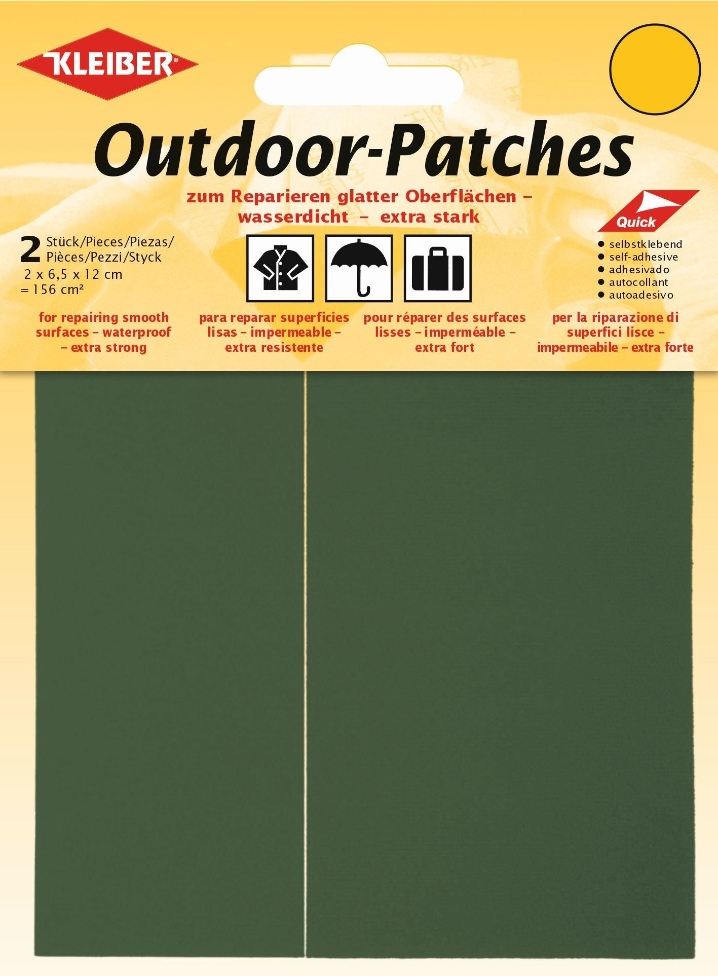 432-15 SELF ADH SYNTH PATCH  X2 KHAKI