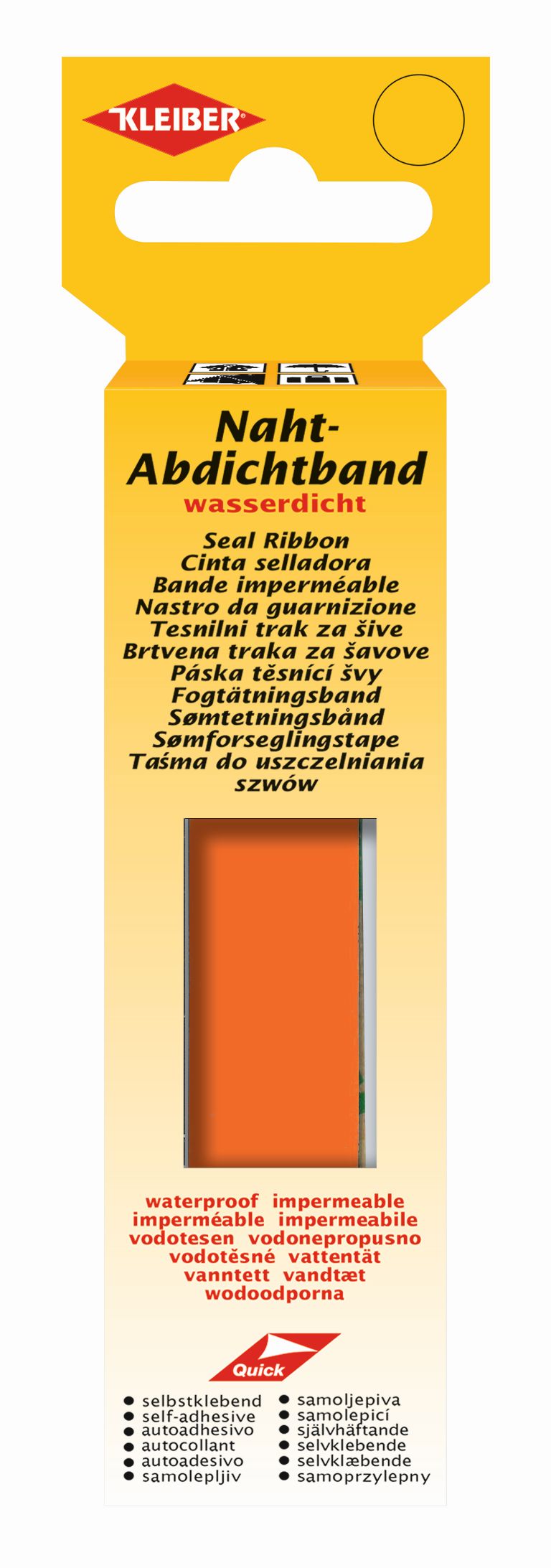 432-24 KLEIBER SEAL RIBBON 2cm x 3 m NEON ORANGE