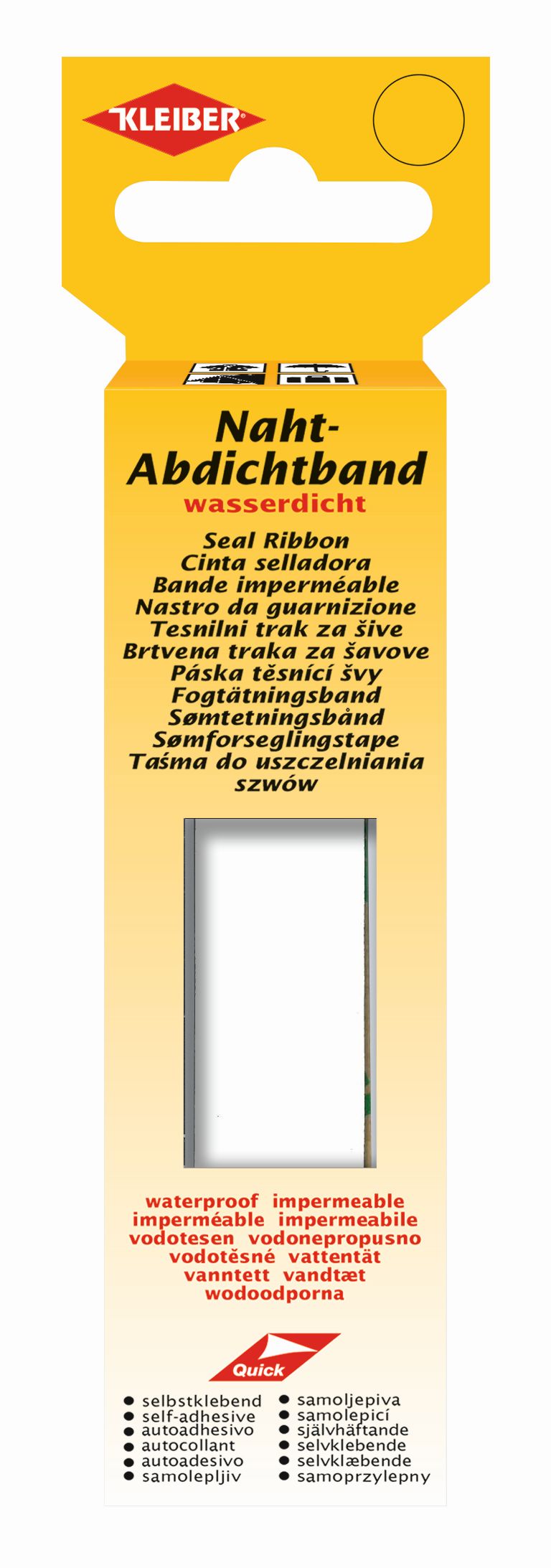 432-22 KLEIBER SEAL RIBBON 2cm x 3 m WHITE