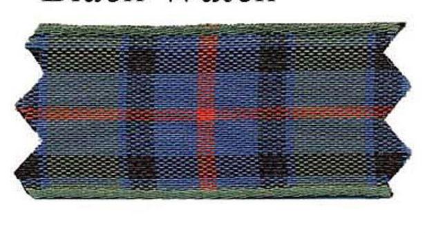 4446-25-56-100 - **TARTAN RIBBON 25mm 56 FLOWER SCOT **100m **