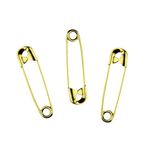 51151 - SAFETY PIN BRASS MIDGET ASSTD 12PCS
