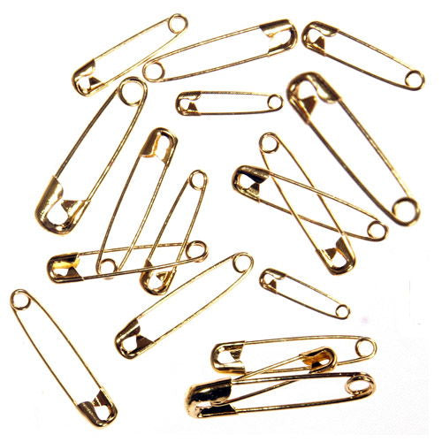 54695 - TUB - BRASSED STEEL SAFETY PIN ASSTD 12 X 40 SET