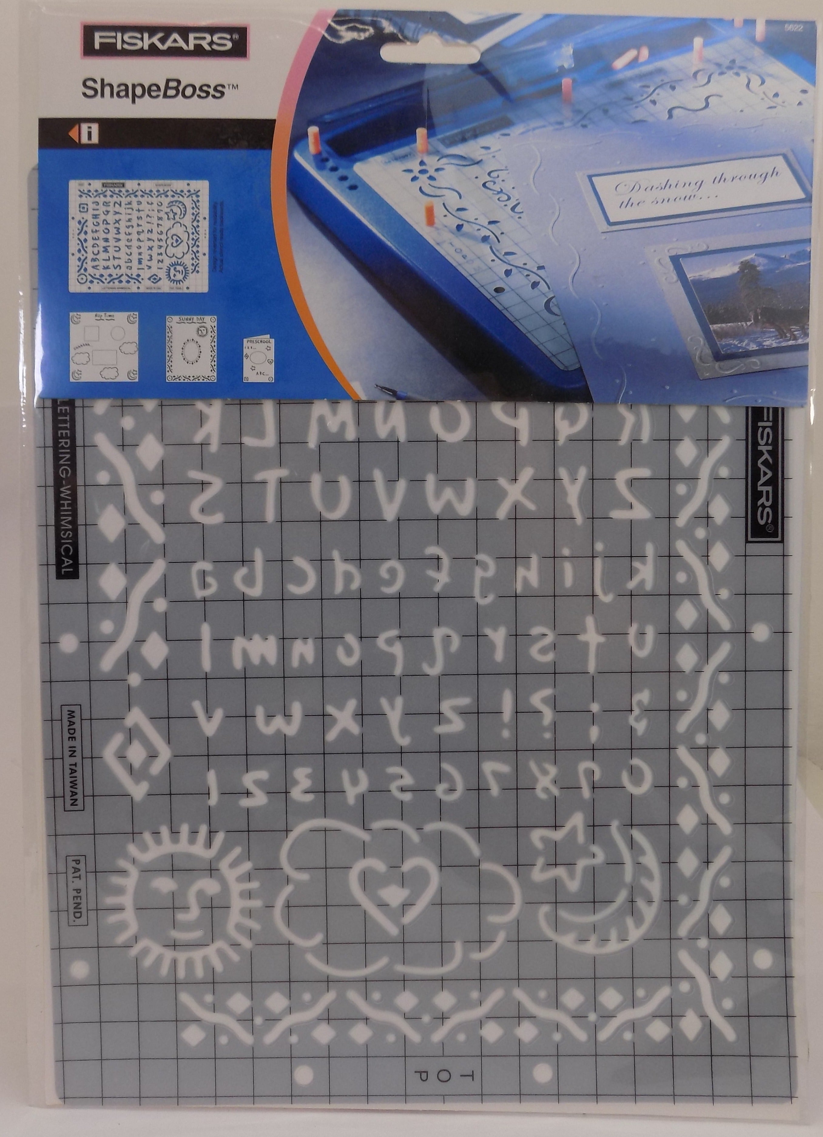 5622  **295622 FISKARS SHAPEBOSS STENCILS LETTERING