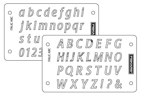 5636  **295636 FISKARS MINI SHAPEBOSS ITALIC ALPHABET