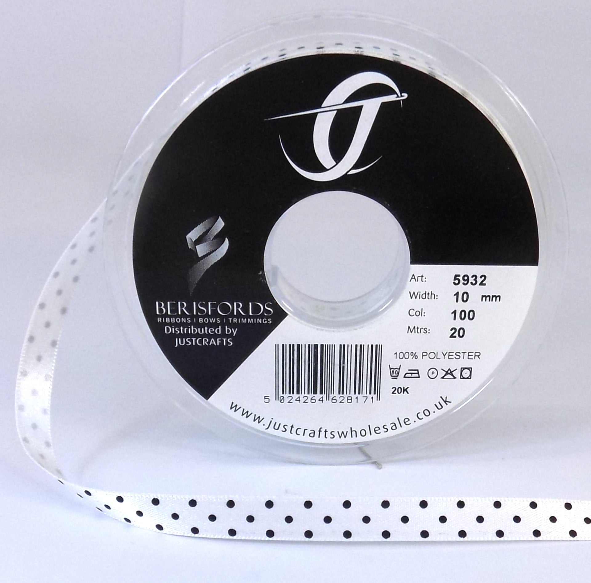 5932-10-100 - **BERI MICRODOT  10mm  100 WHITE