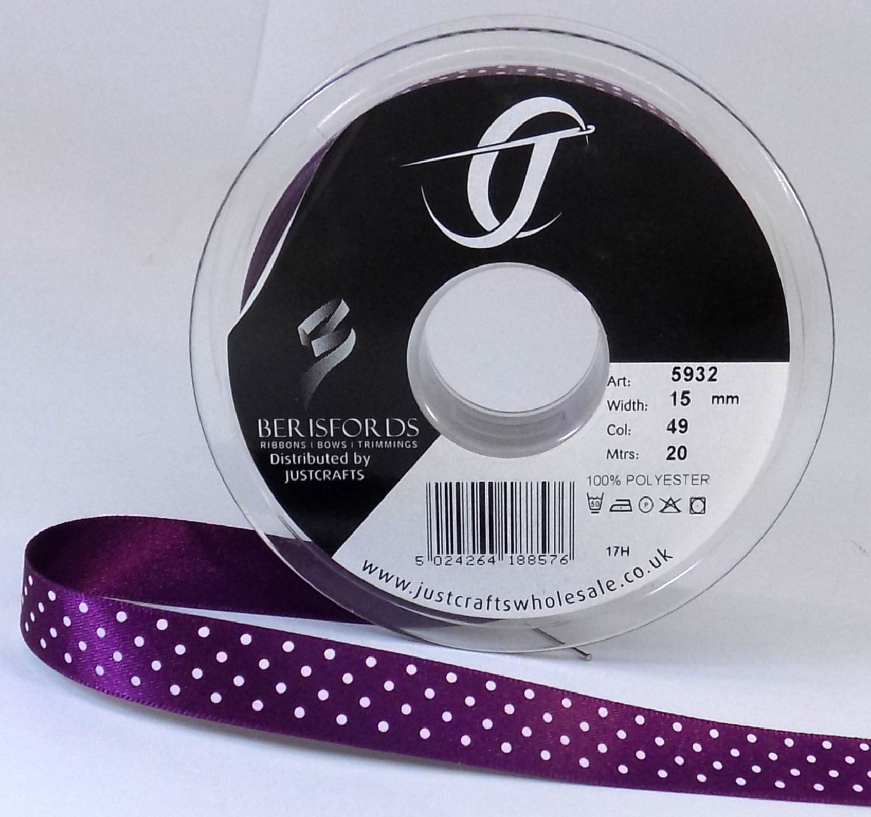5932-15-49 - **BERI MICRODOT 15mm  49 PLUM
