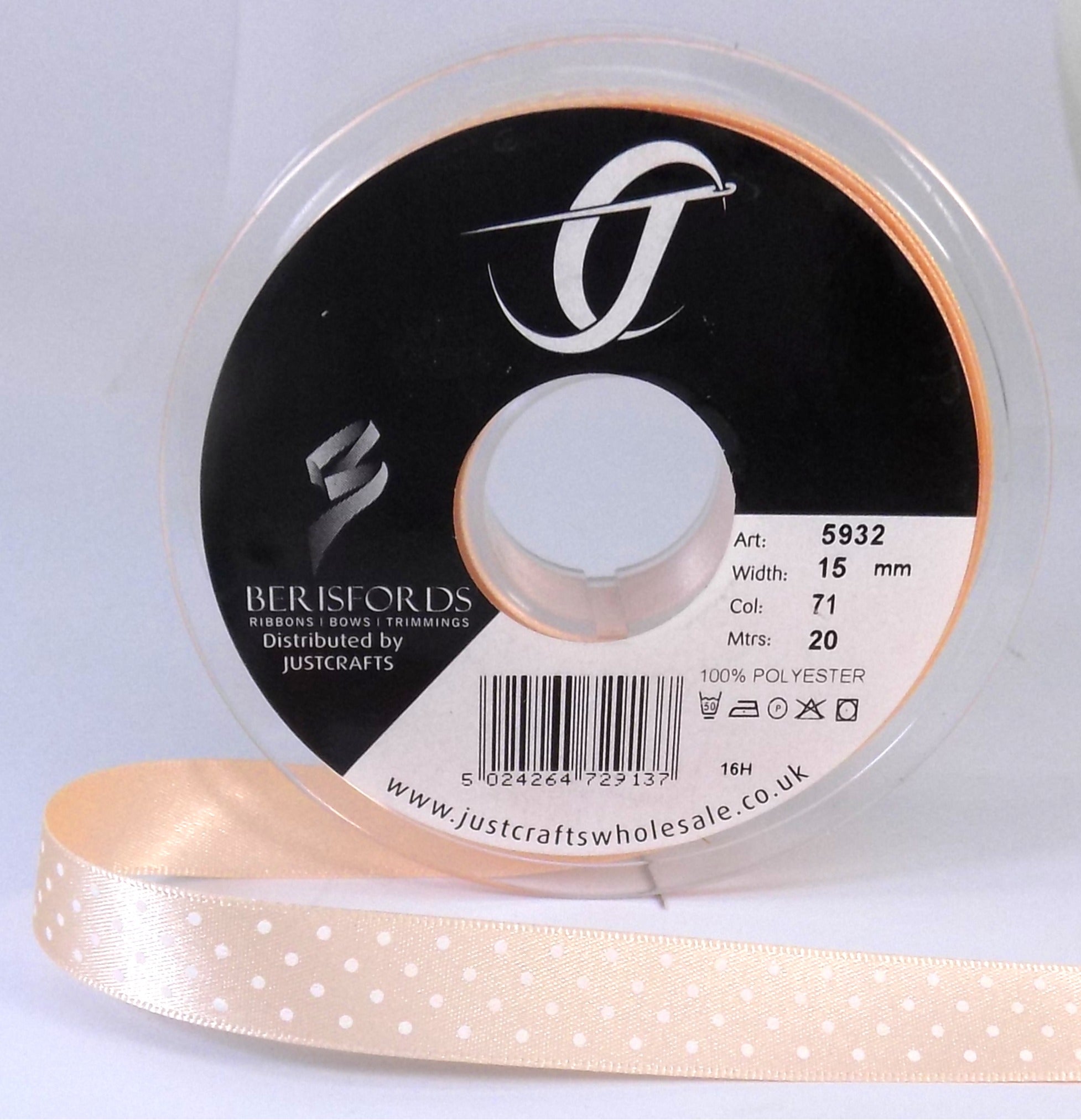 5932-15-71 - **BERI MICRODOT 15mm  71 PEACH