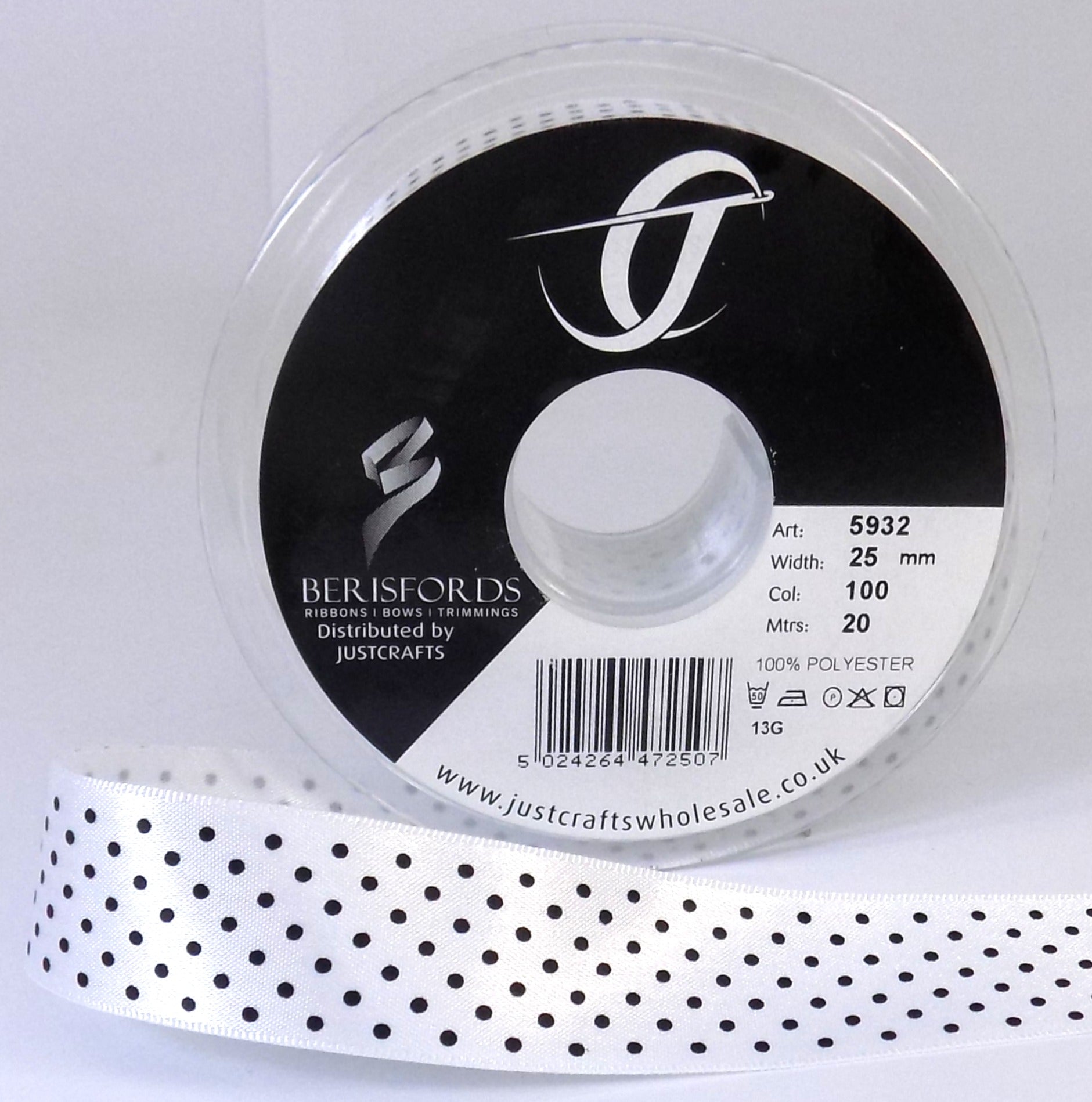 5932-25-100 - **BERI MICRODOT 25mm  100 WHITE