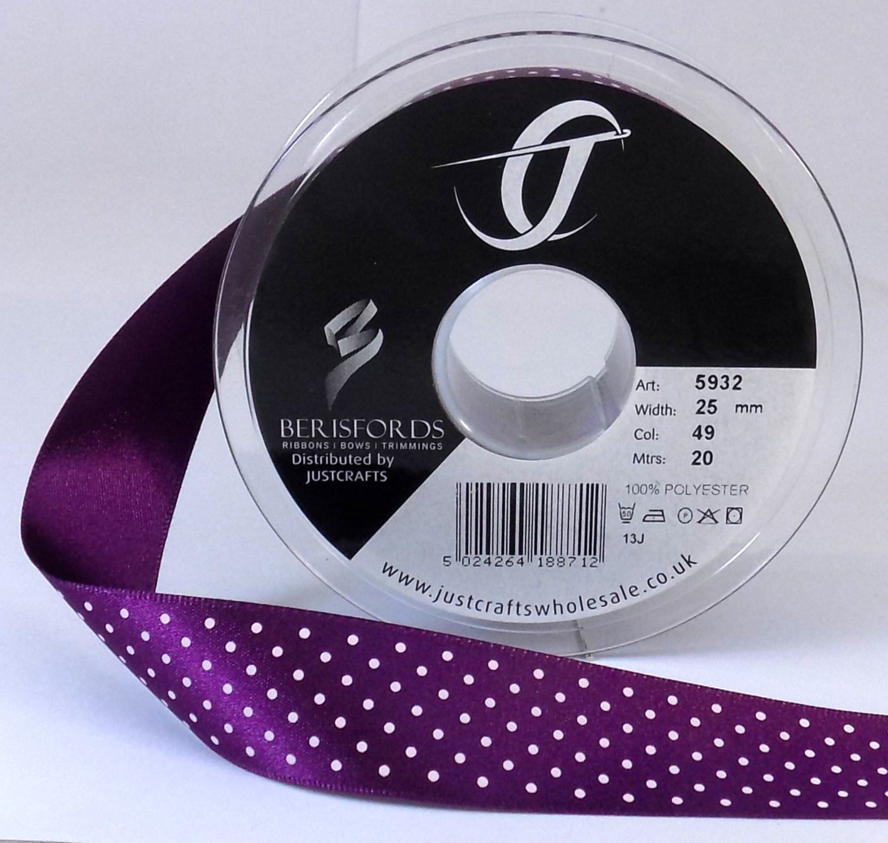 5932-25-49 - **BERI MICRODOT 25mm  49 PLUM