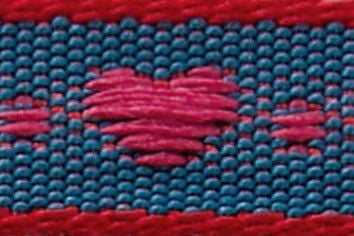 60191-10-1 - BERISFORD LITTLE HEART RED/PINK/BLUE 10mm X 10 METRE REEL
