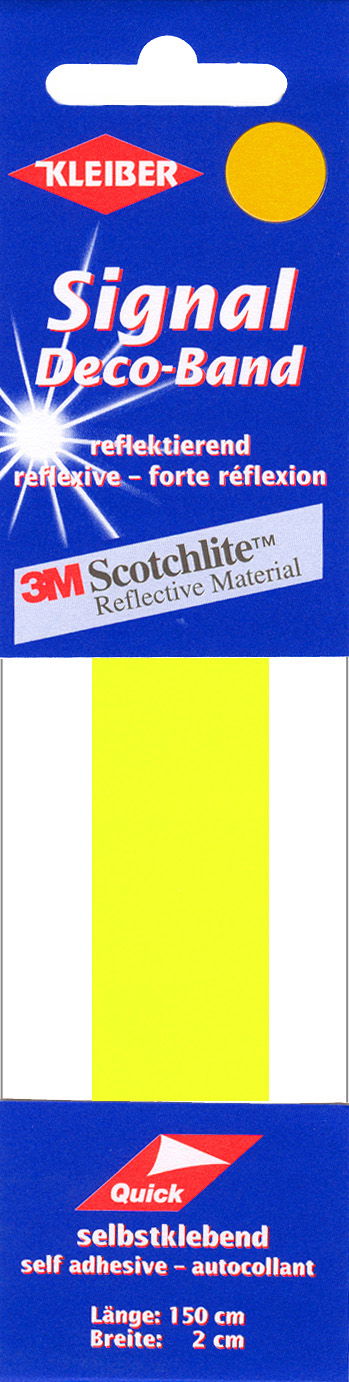 608-24 - KLEIBER STK ON REFLECT STRIP NEON YELLOW (150 x 2cm)