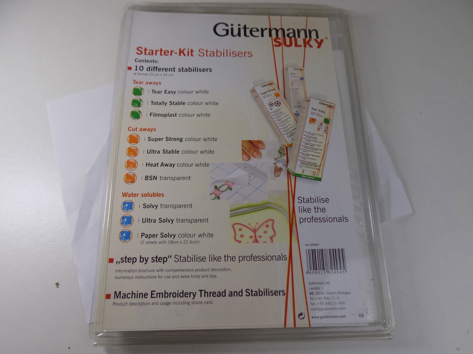 637831  ** GUTERMANN SULKY STARTER KIT STABILISERS STEP BY STEP