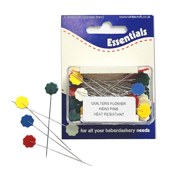 66181  QUILTERS LONG HEAT RESISTENT FLOWER HEAD PINS 53mm X 0.56mm