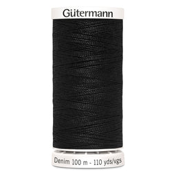 700160-1000 - GUTERMANN DENIM THREAD 100m 1000 BLACK