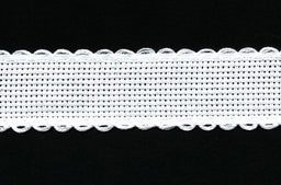 7002-11-10 - AIDA BAND 14CT 2.5CM COL 11 ANT WHITE 10MTR