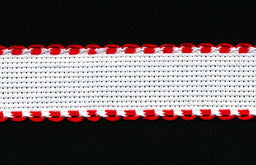 7002-19-10 - AIDA BAND 14CT 2.5CM COL 19 RED EDGE