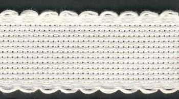 7002-1-10 - AIDA BAND 14CT 2.5CM COL 1 WHITE 10MTR