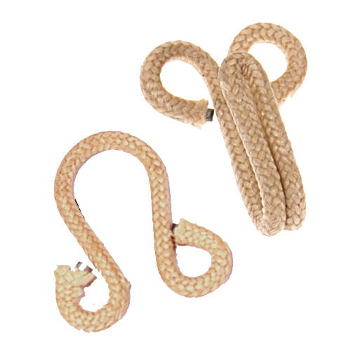 70871 - FUR HOOKS & EYES BEIGE COVERED 3 PCS