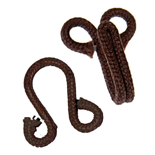 70881 - FUR HOOKS & EYES BROWN COVERED 3PCS