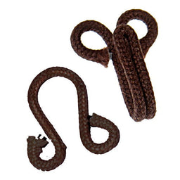 70881 - FUR HOOKS & EYES BROWN COVERED 3PCS