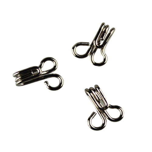 70921 - BRASS HOOK & EYE SIZE 1 NICKEL 24PCS