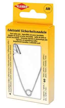 710-24 - SAFETY PIN ASTD SIZES  (60 pcs)  IN TIN 8 x 5cm
