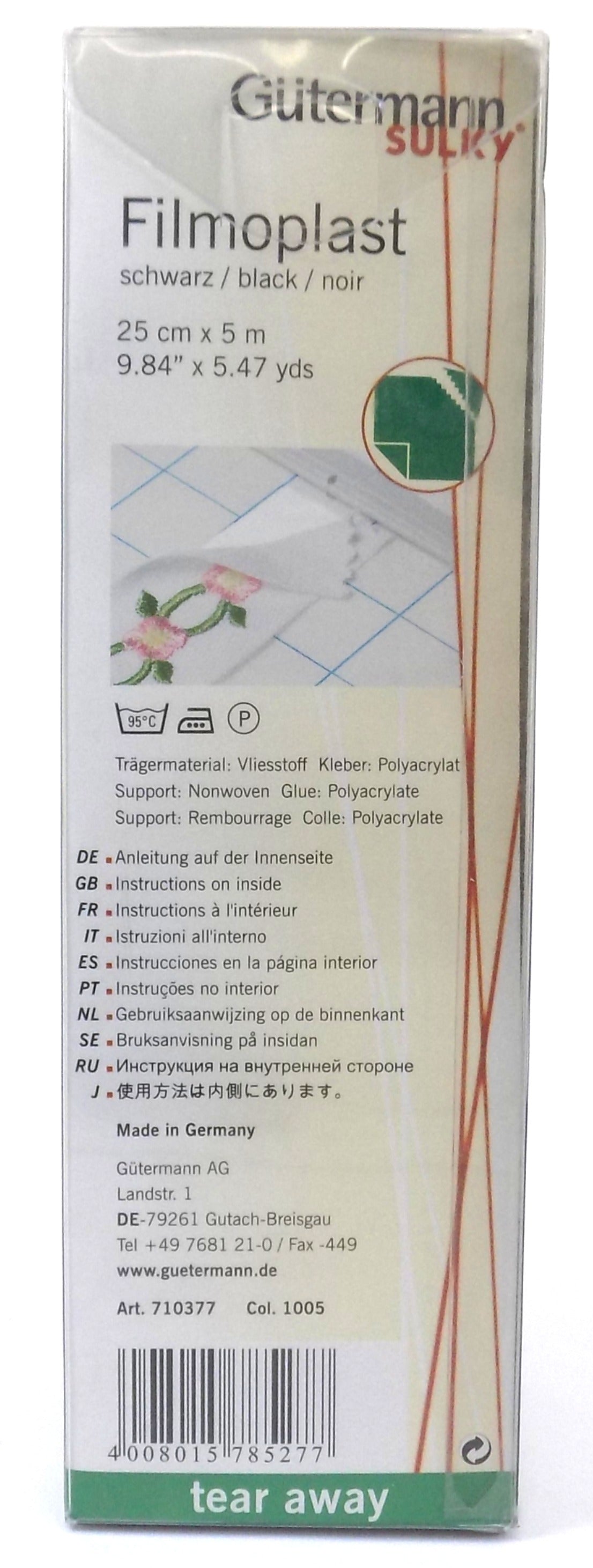 710377w  **GUTERMANN SULKY FILMOPLAST 25CM X 5M