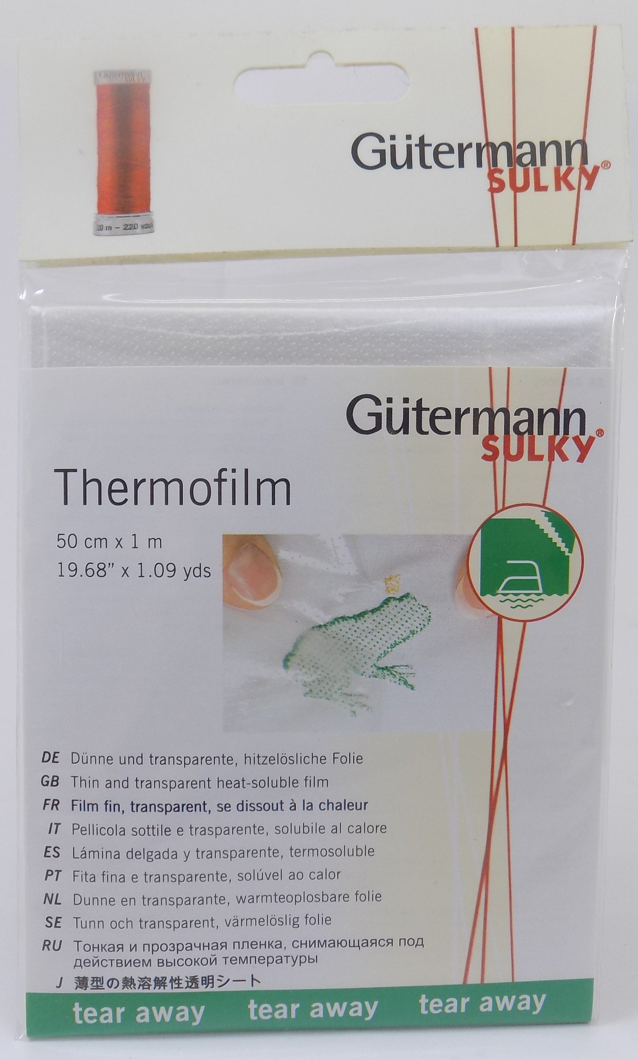 710547W  **SULKY THERMOFILM 50CM X 1M WHITE **1pc**