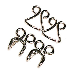 71231 - BRASS LARGE HOOK/EYE NICKEL 6/CARD
