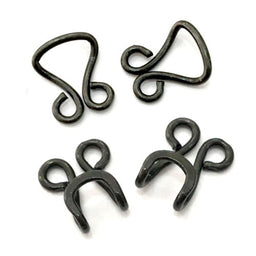 71241 - BRASS LARGE HOOK/EYE BLACK 6/CARD