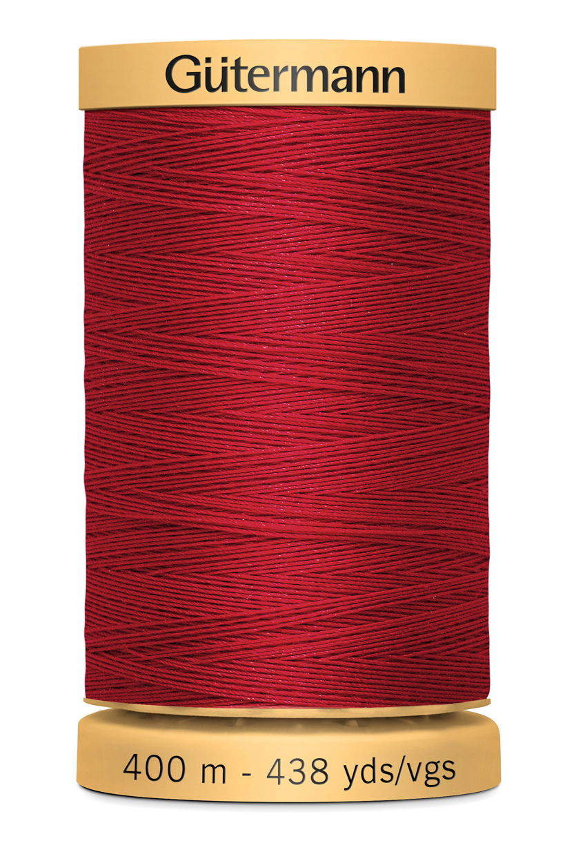 714330-2074 - GUTERMANN NATURAL COTTON THREAD 400m 2074 MID RED