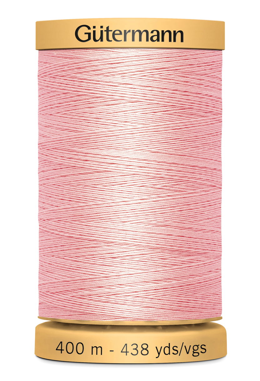 714330-2538 - GUTERMANN NATURAL COTTON THREAD 400m 2538 PEARL  PINK