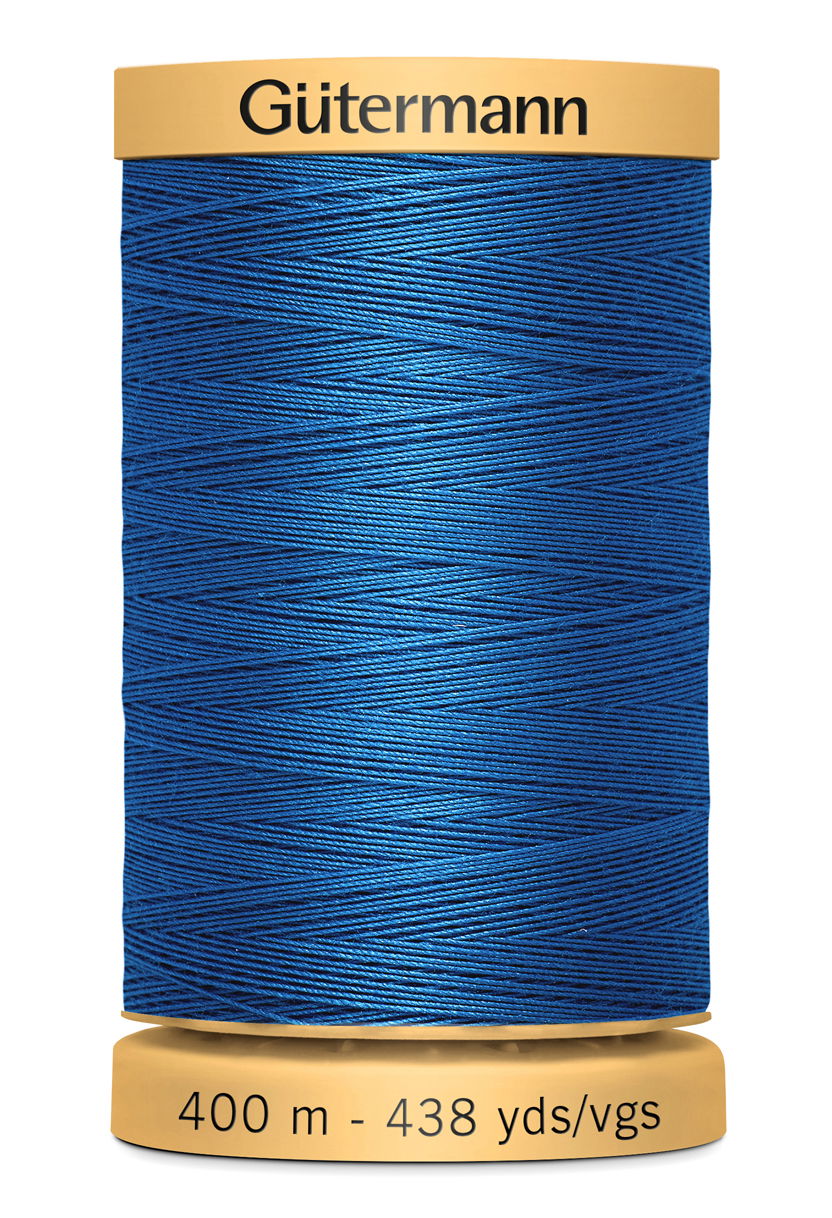 714330-5534 - GUTERMANN NATURAL COTTON THREAD 400m 5534   DARK ROYAL BLUE
