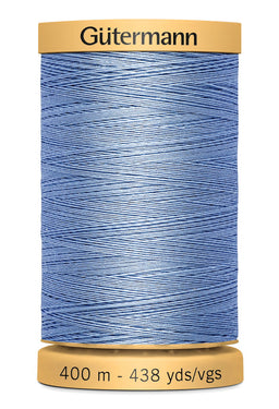 714330-5826 - GUTERMANN NATURAL COTTON THREAD 400m 5826 LIGHT BLUE