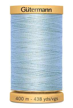 714330-6617 - GUTERMANN NATURAL COTTON THREAD 400m 6617 MILD BLUEY GREY