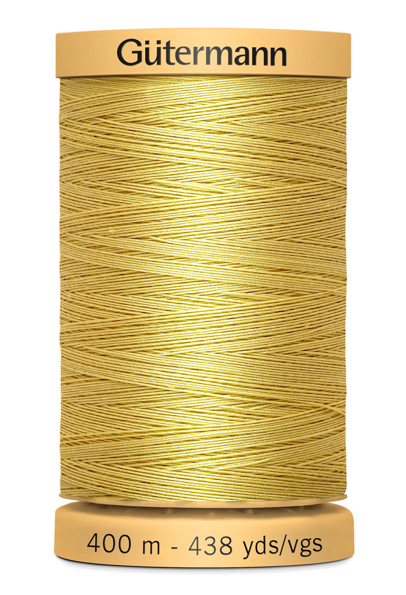 714330-758 - GUTERMANN NATURAL COTTON THREAD 400m 0758 LIGHT BUTTERCUP