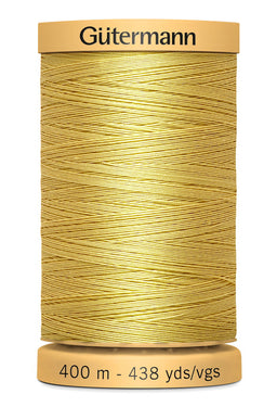 714330-758 - GUTERMANN NATURAL COTTON THREAD 400m 0758 LIGHT BUTTERCUP