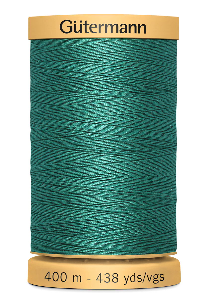 714330-8244 - GUTERMANN NATURAL COTTON THREAD 400m 8244 GREEN
