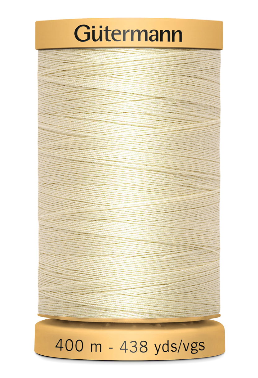 714330-919 - GUTERMANN NATURAL COTTON THREAD 400m 919 IVORY