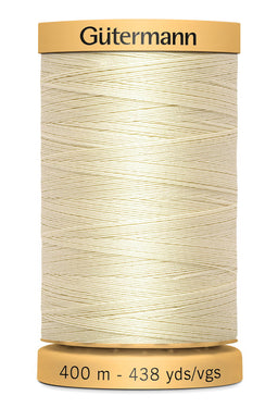 714330-919 - GUTERMANN NATURAL COTTON THREAD 400m 919 IVORY