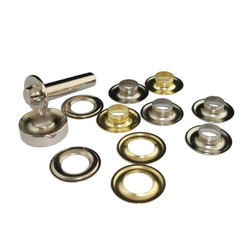 71471 - YELLOW BRASS EYELETS 9mm X 24 + TOOL