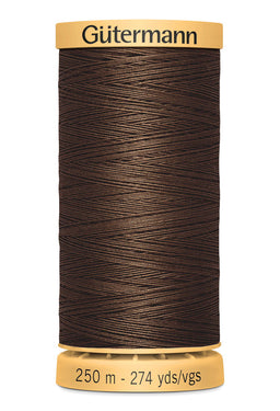 715271-1523 - GUTERMANN NATURAL COTTON THREAD 250m 1523 DARK BROWN