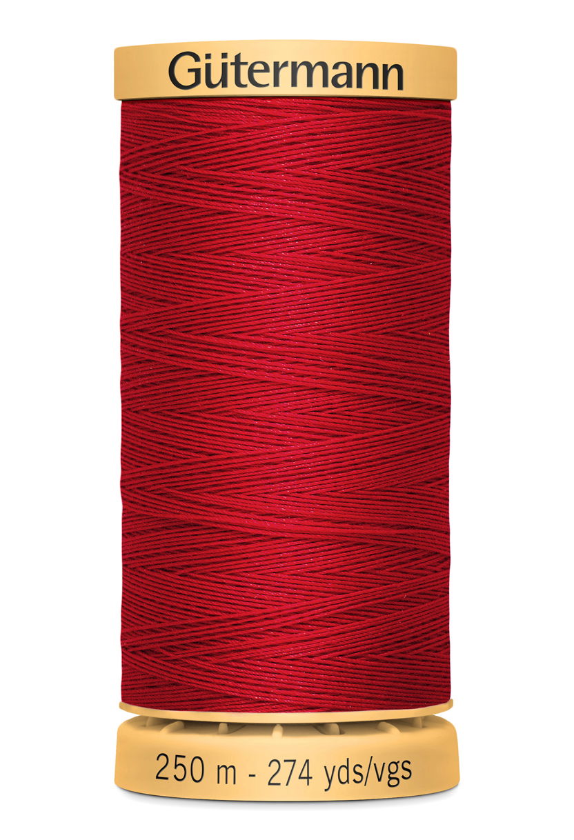 715271-2074 - GUTERMANN NATURAL COTTON THREAD 250m 2074  MID RED
