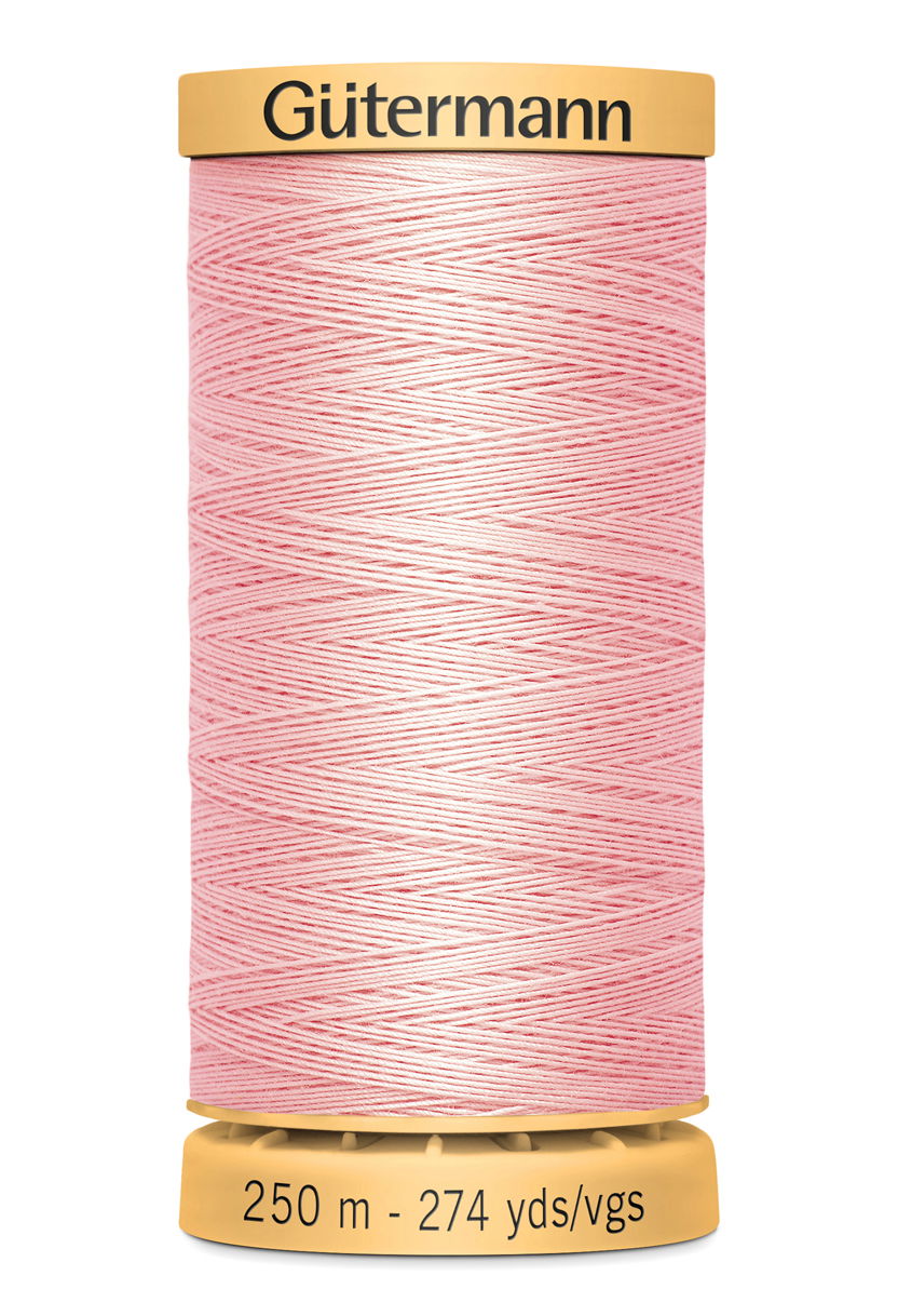 715271-2538 - GUTERMANN NATURAL COTTON THREAD 250m 2538 PEARL PINK