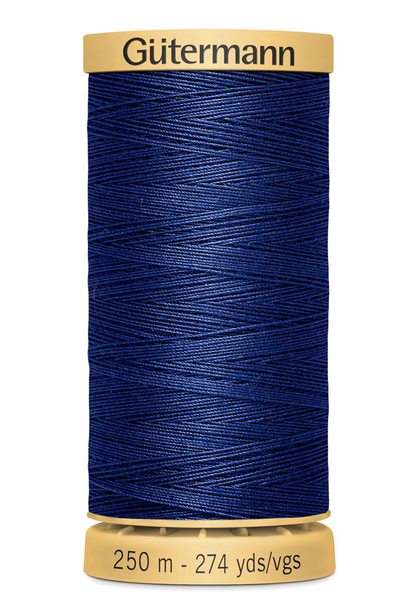 715271-5123 - GUTERMANN NATURAL COTTON THREAD 250m 5123 DARK BLUE
