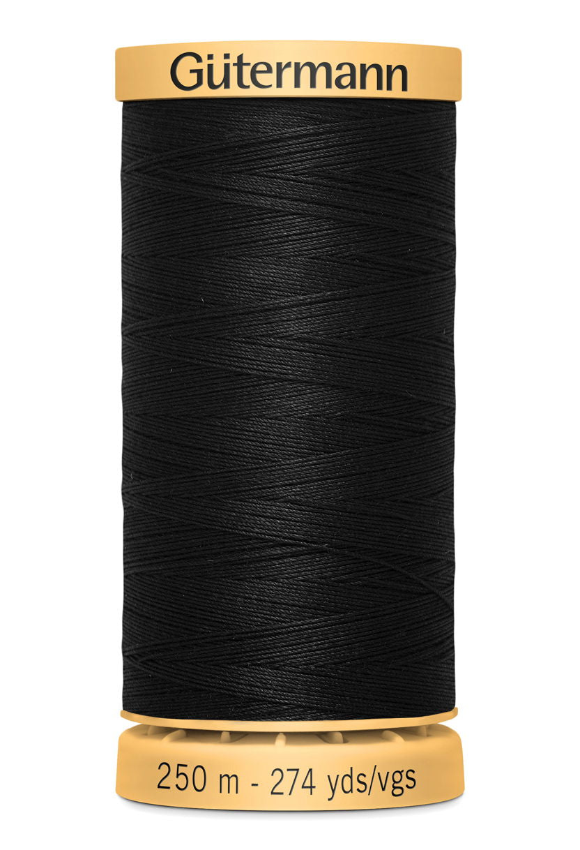 715271-5201 - GUTERMANN NATURAL COTTON THREAD 250m 5201 BLACK
