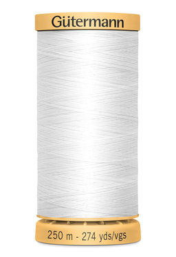 715271-5709 - GUTERMANN NATURAL COTTON THREAD 250m 5709 WHITE