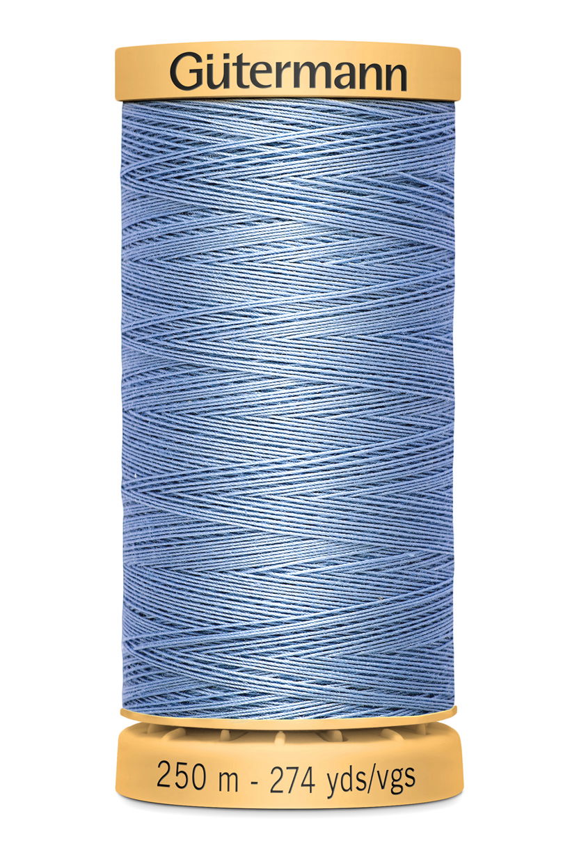 715271-5826 - GUTERMANN NATURAL COTTON THREAD 250m 5826 LIGHT BLUE
