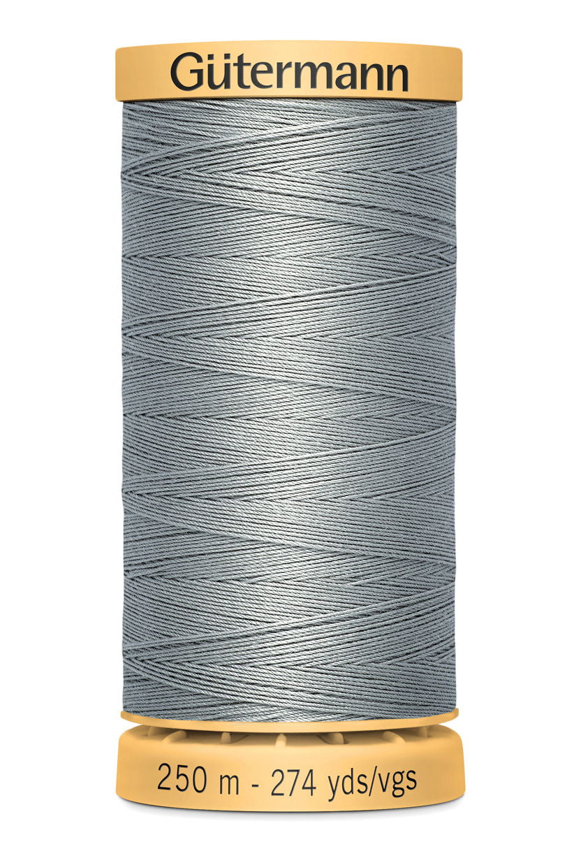 715271-6206 - GUTERMANN NATURAL COTTON THREAD 250m 6206 MID GREY