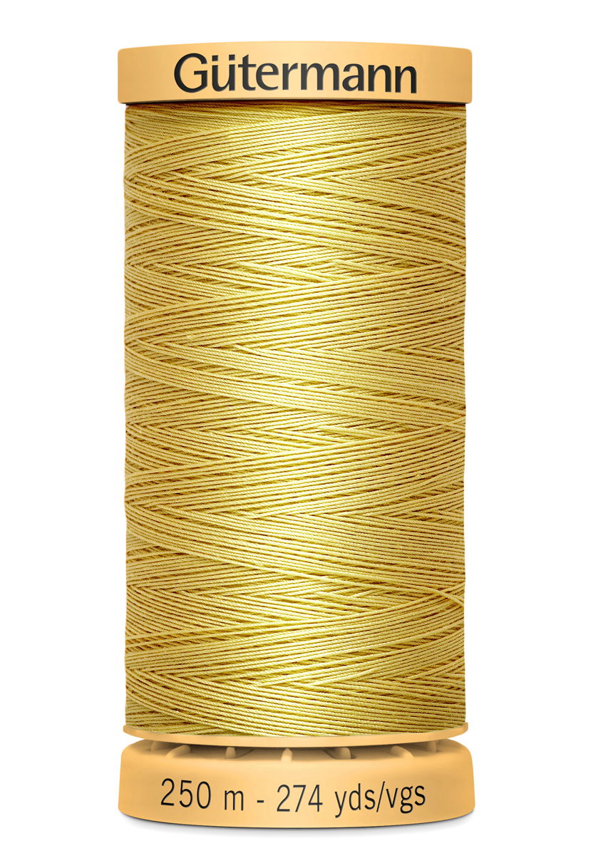 715271-758 - GUTERMANN NATURAL COTTON THREAD 250m 0758 LIGHT BUTTERCU